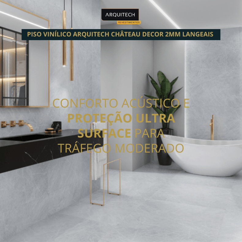 Piso Vinílico Arquitech Château Decor 2mm - Langeais Cx 5,08